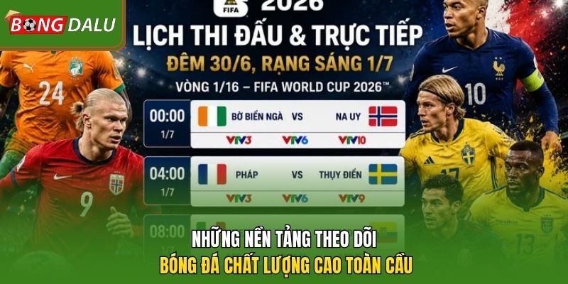 Những nền tảng theo dõi bóng đá chất lượng cao toàn cầu